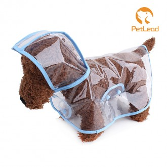 [PETLEAD]펫리드애완용투명우비 반려동물장마철필수품 반려동물산책필수품 반려동물일체형방수비옷(XS/S/M)