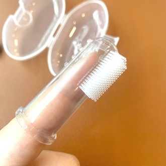 강아지 고양이 양치 치아관리 실리콘 손가락 칫솔 케이스포함