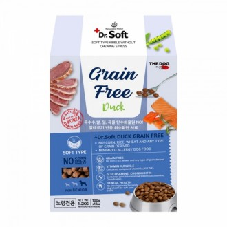 더독 닥터소프트 그레인프리 오리 1.2kg 노령견용