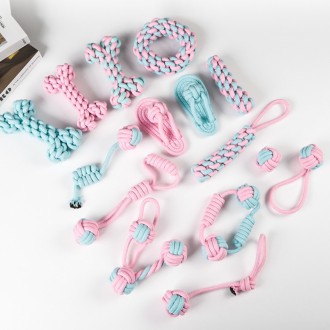 파스텔 로프 강아지 터그놀이 장난감 이갈이 분리불안 놀아주기 인형