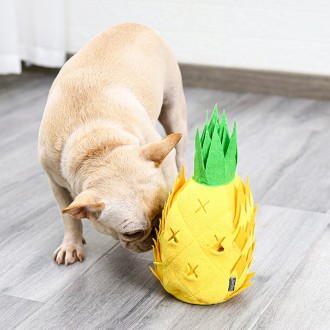 파인애플 노즈워크 강아지 간식 장난감 분리불안 이갈이 애착인형