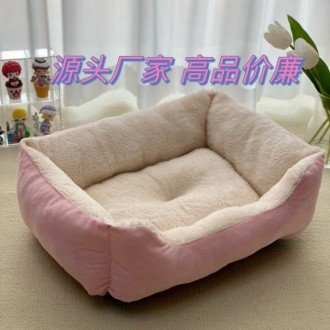 인플루언서 겨울 따뜻한 펫집 고양이집 사각 강아지집 사계절 공용 테디베어 코기 펫 매트