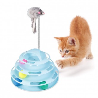 고양이 타워 장난감 움직이는 쥐 사냥 낚시대 공놀이 장난감 흥미유발