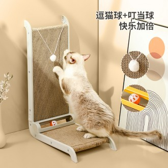 심플 L형 캣 스크래치 스탠드형 맷발 신기 내마모성 부스러기 안빠짐 캣발판 장난감