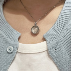 강아지 털 목걸이 반려동물 메모리얼 추억 보관함 고양이 털 수염 반려견 유치 보관