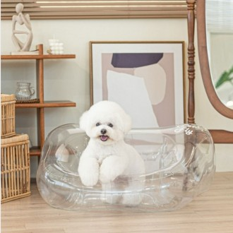 펫 에어방석 투명컬러 베이직 구성 강아지 쿠션 방석