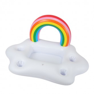 강아지 무지개 물놀이