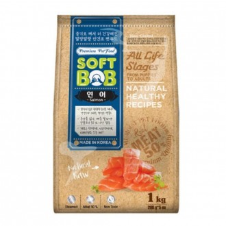 소프트밥 연어 1kg 강아지 반건조 사료 펫푸드