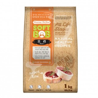 소프트밥 오리 1kg 강아지 반건조 사료 펫푸드