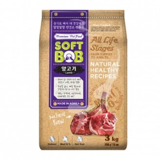 소프트밥 양고기 3kgX4개 강아지 반건조 사료 펫푸드