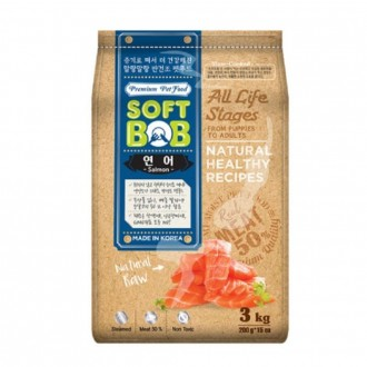 소프트밥 연어 3kgX4개 강아지 반건조 사료 펫푸드