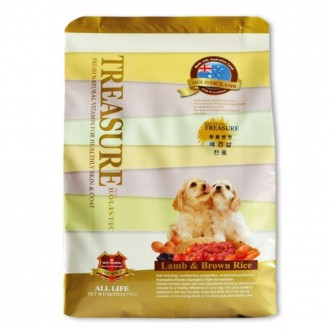 트레져 홀리스틱 양고기 현미 큰알 2.7kg 전견용