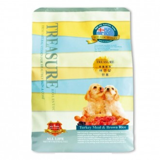 트레져 홀리스틱 칠면소 현미 2.7kg 전견용 건식 사료