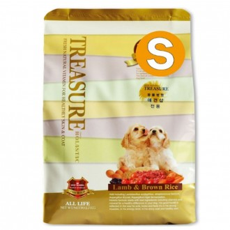 트레져 홀리스틱 양고기 현미 작은알 2.7kg 전견용