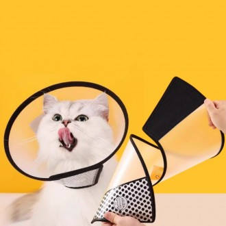 [덥석덥석] 반려동물 미용 진료 넥카라 반투명 깔때기