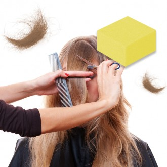 미니 미용실 스펀지 이발 미용재료 머리카락 털이개