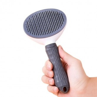 [품질보증] 강아지 고양이 반려동물 원터치 펫 브러쉬 슬리커 털제거 빗