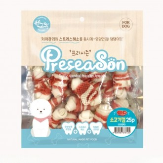 프리시즌 강아지껌 애견 간식 개껌 딩고껌 소고기 25p