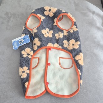 2xl-4xl사이즈 대형견 꽃무늬 겨울 조끼 도톰한 애견조끼