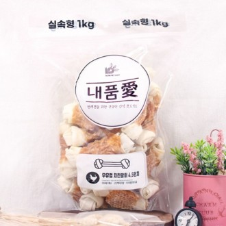 내품애 강아지 간식 개껌 애견껌 치킨말이껌 4.5in