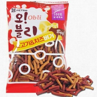 오블리 강아지 간식 건강식 애견간식 소고기치즈 100g